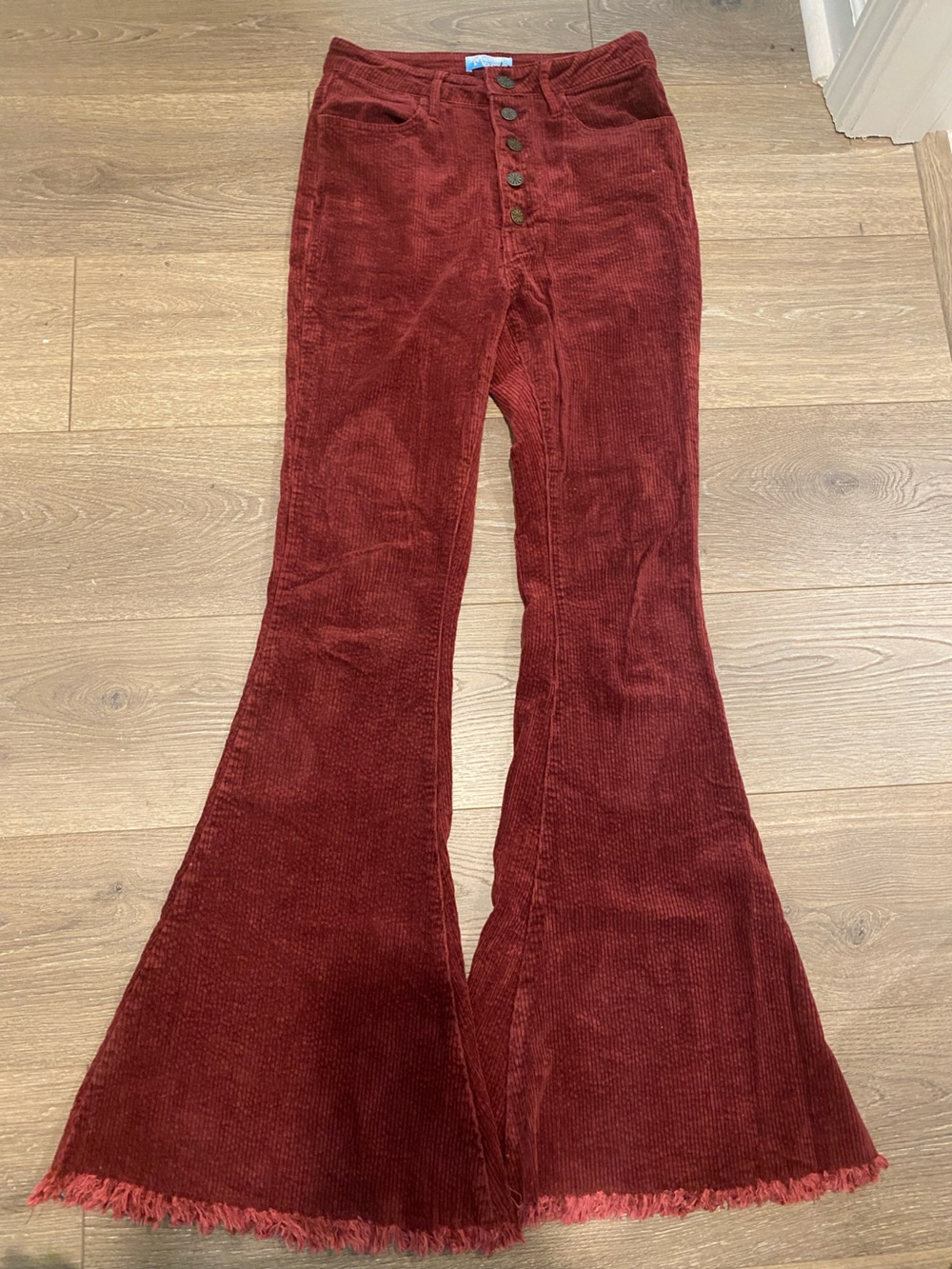 Mumu blue corduroy bell pants